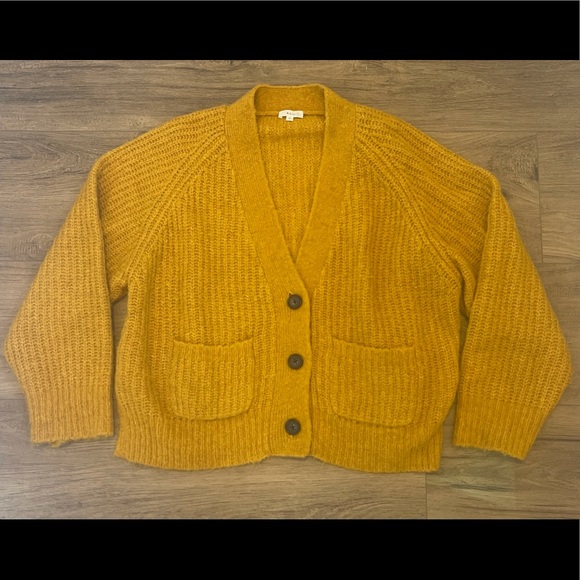 A.L.C Cleveland Cardigan Mustard Yellow - Size XL - Picture 3 of 6